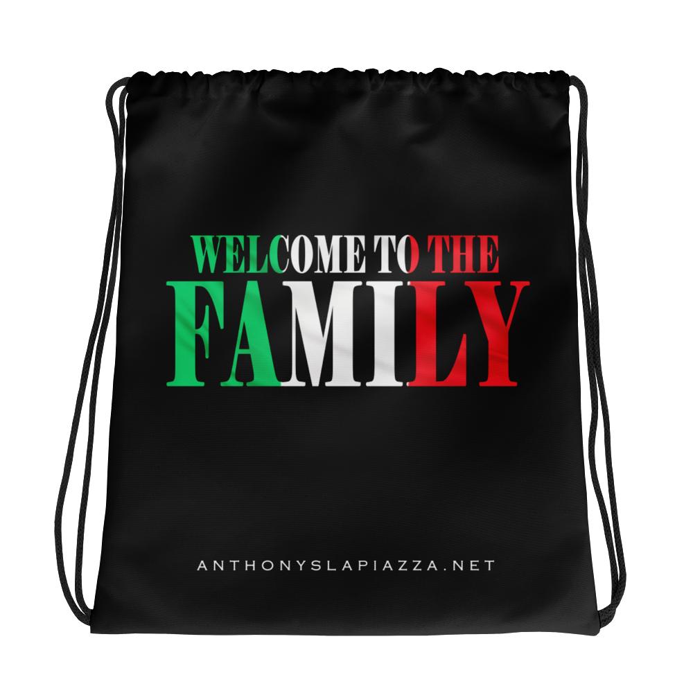 Welcome to the Family Drawstring Bag